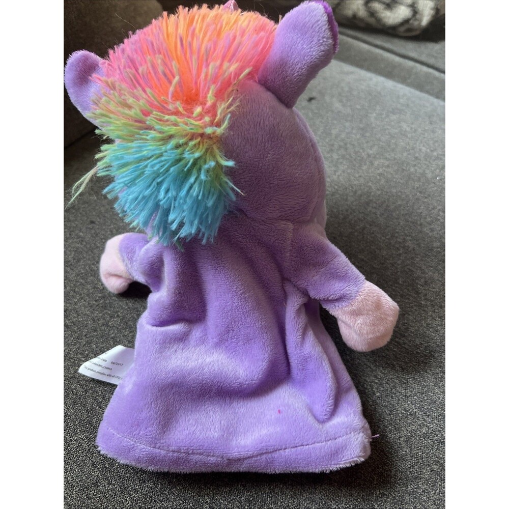 Kelly‎ Toy Purple Unicorn Hand Puppet Plush 10" - Picture 8 of 11